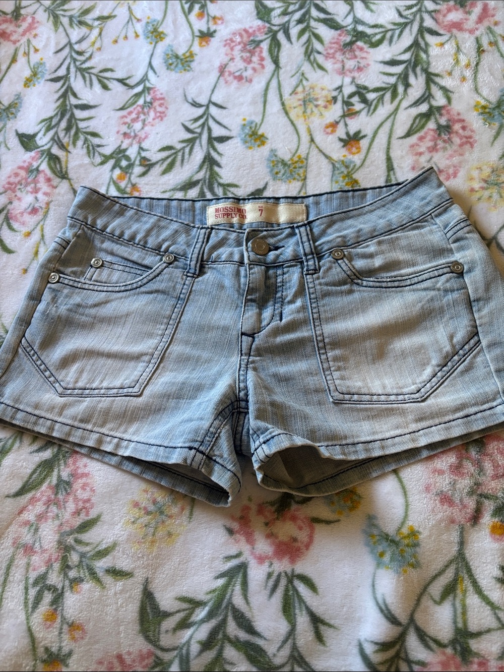 Mossimo Supply Co. Light Blue Denim Short Shorts